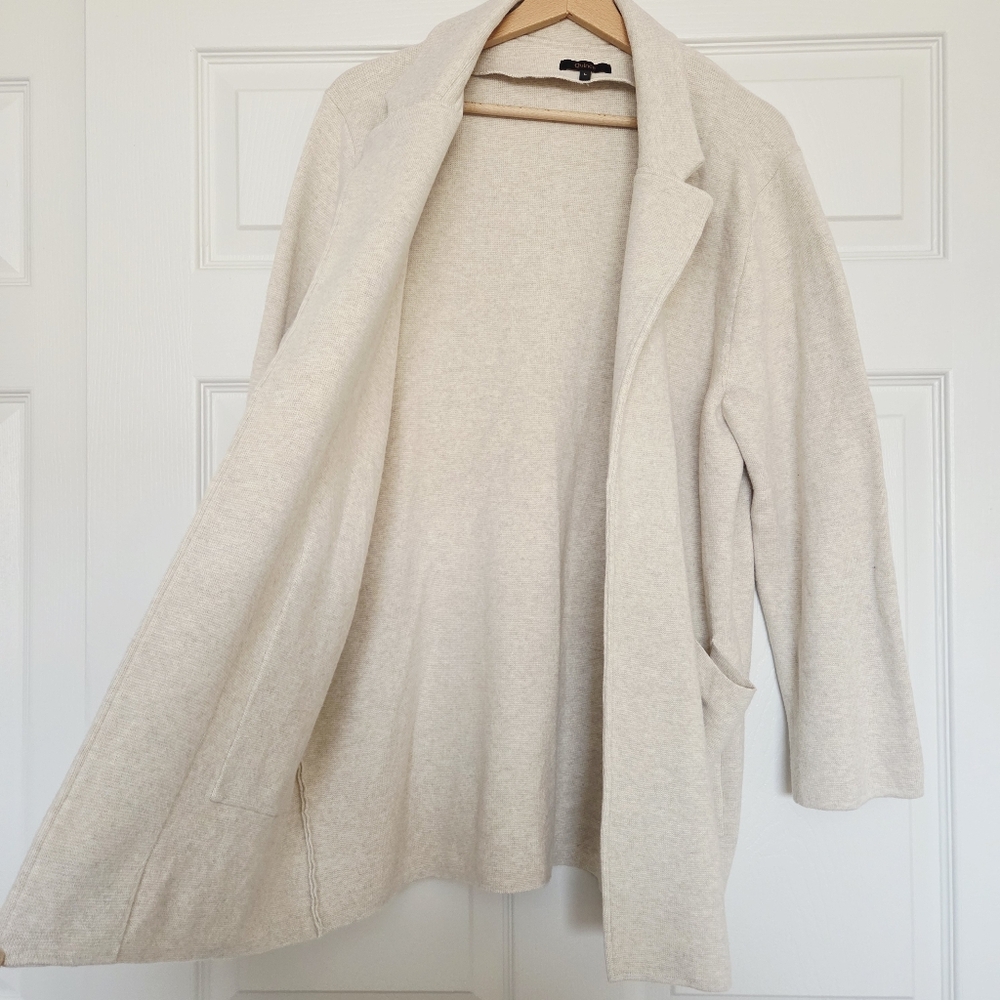 Quince 100% Organic Cotton Knit Blazer Size Large - Picture 6 of 9